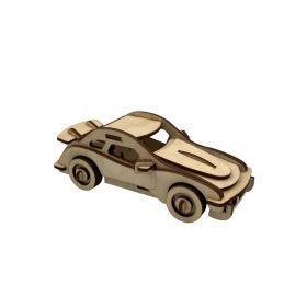 Lézervágott fa autó makett