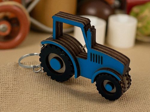 Traktoros kulcstartó