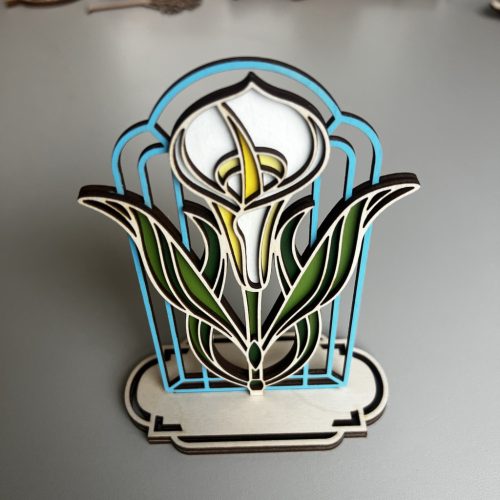 Kála virág ablakos dekor