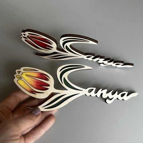 Egy szál tulipán fa dekor