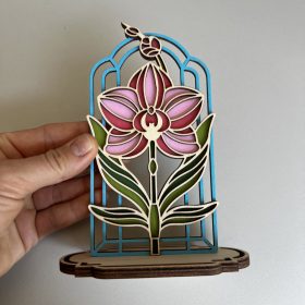 Orchidea virág ablakos dekor