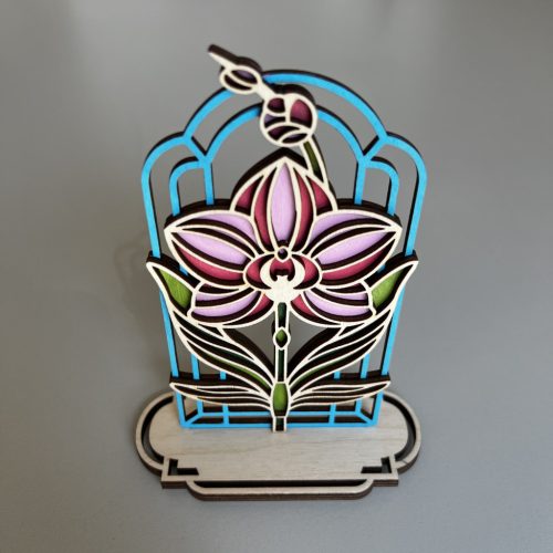 Orchidea virág ablakos dekor