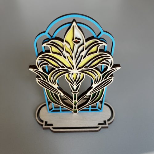 Liliom virág ablakos dekor