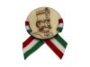 Kézműves huszáros kokárda – Fa Kitűző Nemzeti Színű Szalaggal