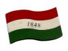 Kézműves zászló alakú kokárda – Fa Kitűző 