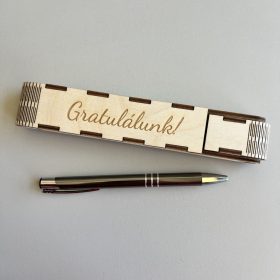 Egyedi gravírozott tolltartó ballagásra -  tollal